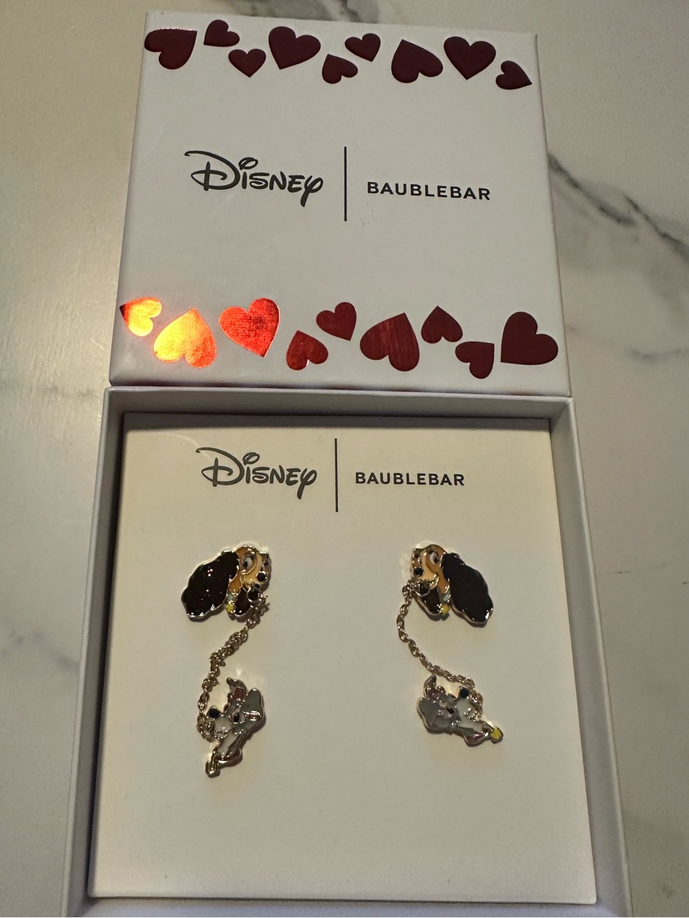 Disney x BaubleBar Dangling Earrings Lady and the Tramp for Double Piercing